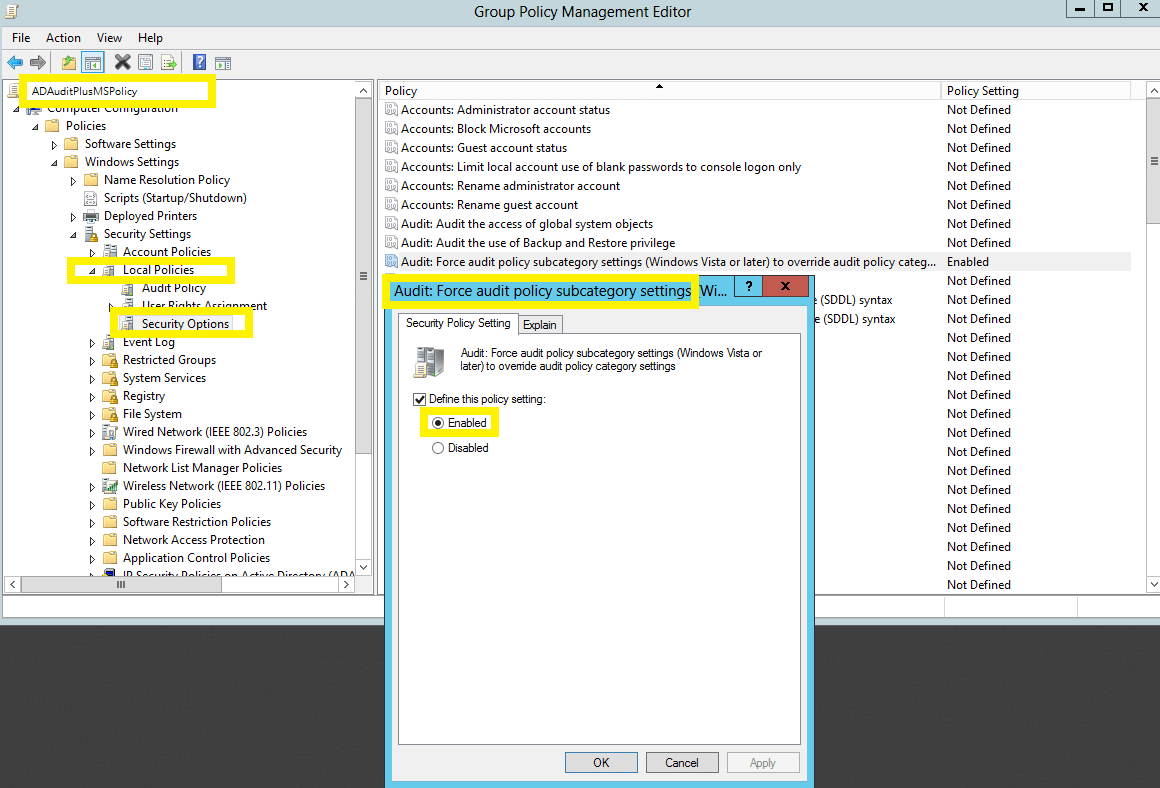 Manual Config Of Audit Policy Windows Server Audit Adaudit Plus 6192