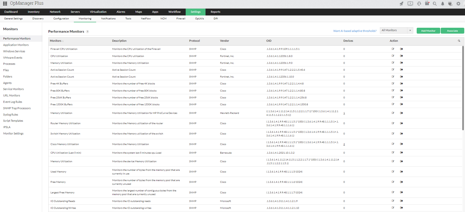 网络基础架构监控 - ManageEngine OpManager Plus