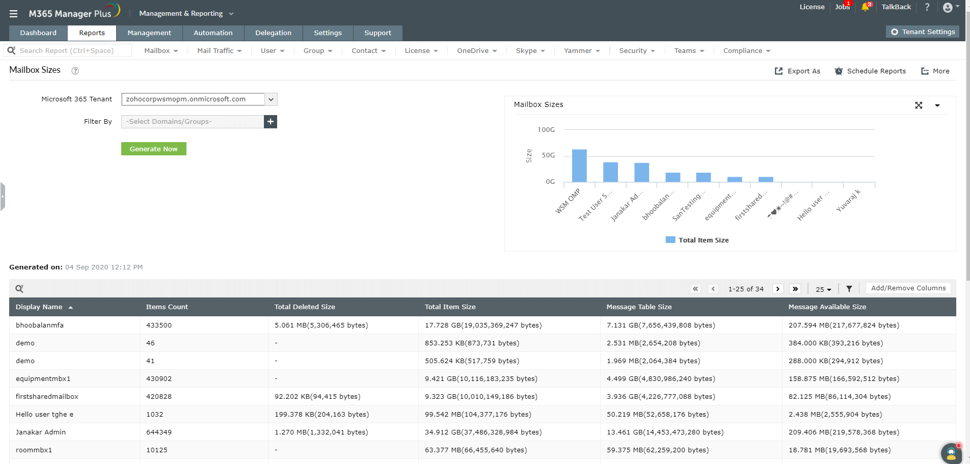 How To Check Mailbox Size In Microsoft 365 M365 Manager Plus