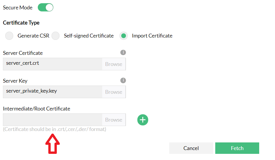 Root certificate