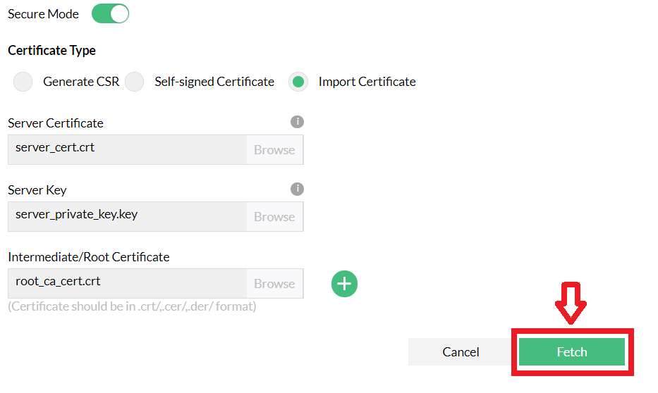 Root certificate