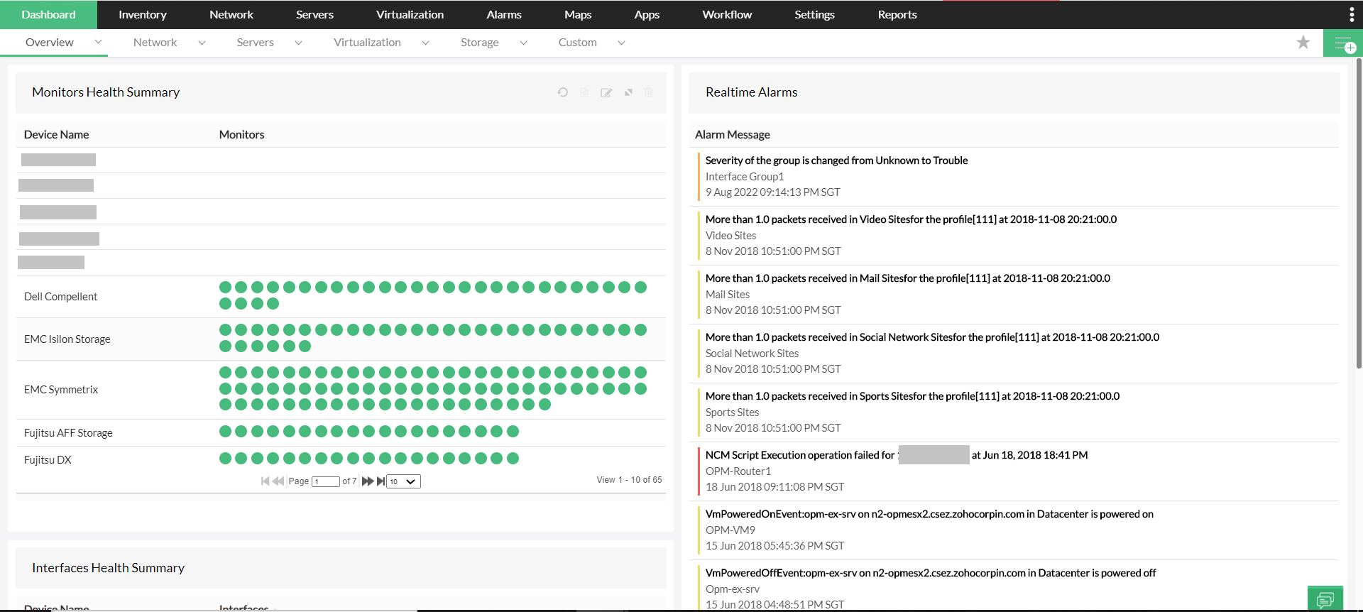 性能监控和报表系统 - ManageEngine OpManager