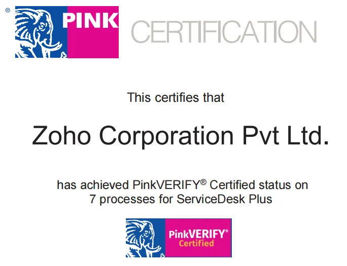 ServiceDesk Plus再次获得国际认可的粉象认证