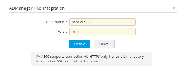 ADMP configuration