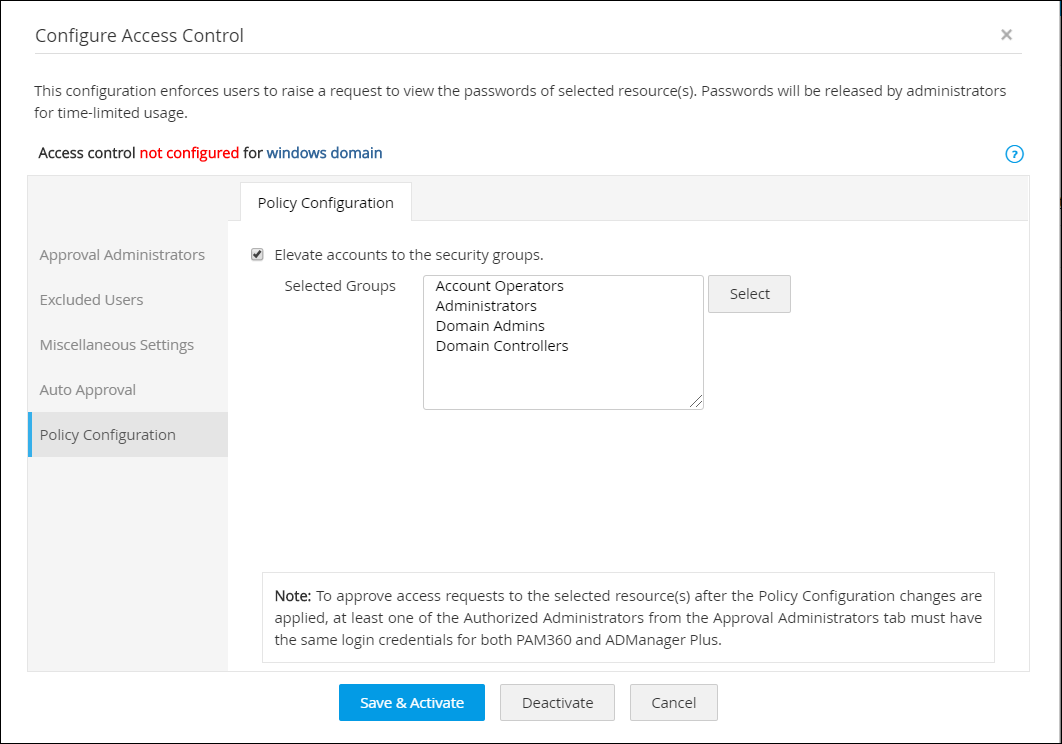 policy configuration