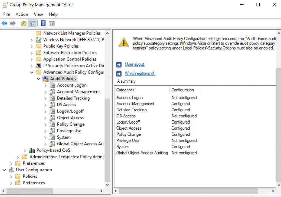 配置审核策略 - 手动过程