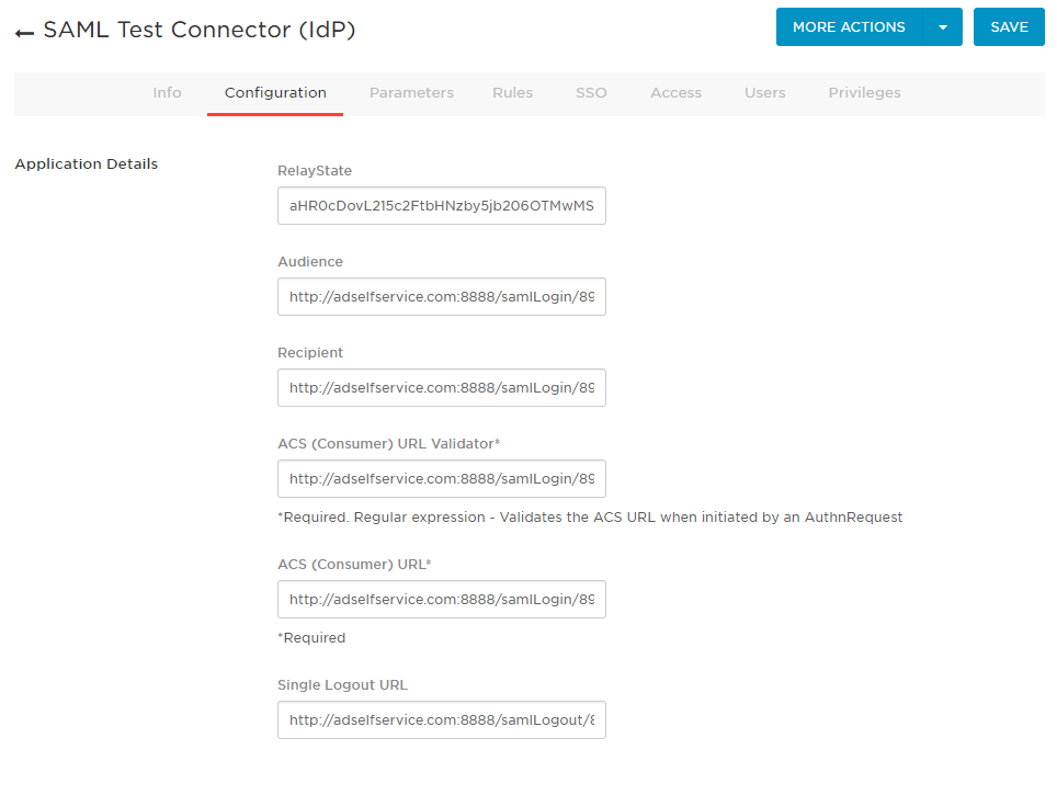 Connection configuration