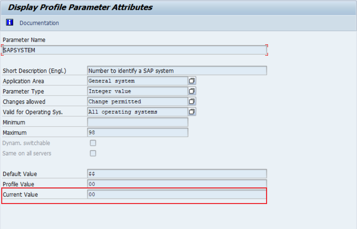 Display Profile Parameter Attribute