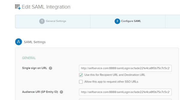 SAML Settings